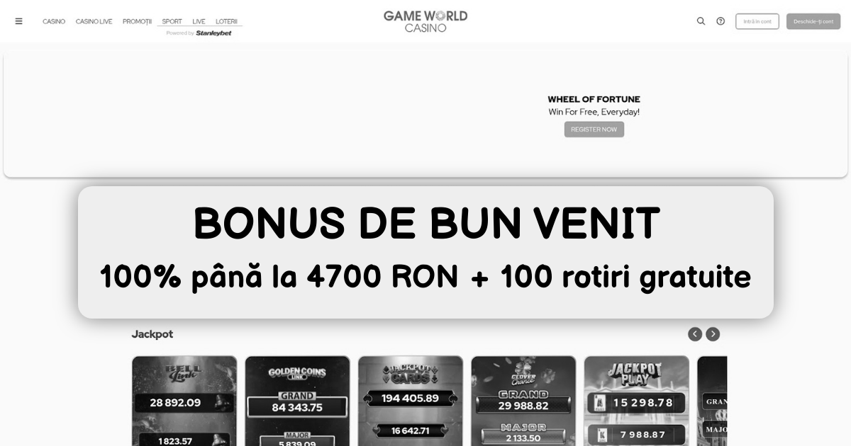 Gameworld Casino - Sloturi Online Câștigătoare România
